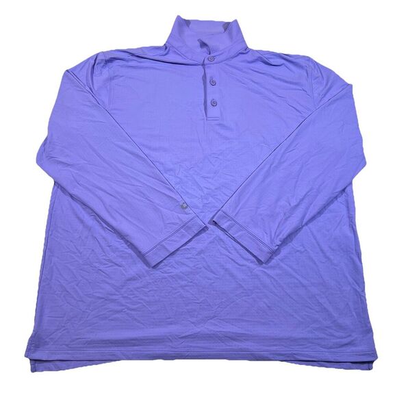 IBKUL Other - IBKUL Long Sleeve Purple Henley UPF 50 Quick Dry Tennis Golf Shirt Men's XXL